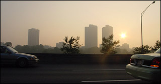 one hand on the wheel down lake shore drive