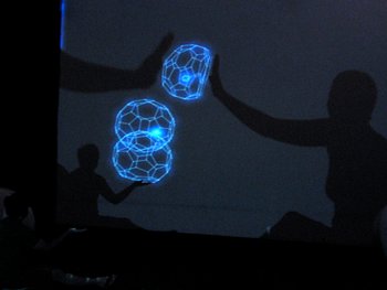groping virtual buckyballs at the lacma nano exhibit