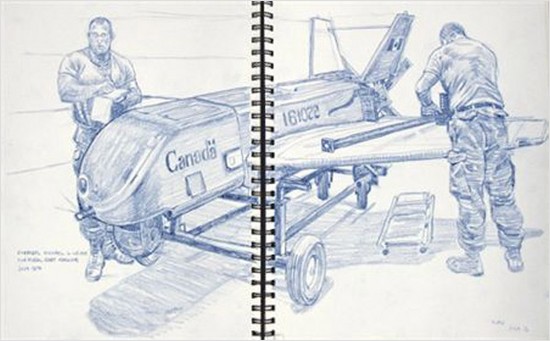 Soldiers ready a Sperwer UAV for a mission in Afghanistan Soldiers ready a Sperwer UAV for a mission in Afghanistan