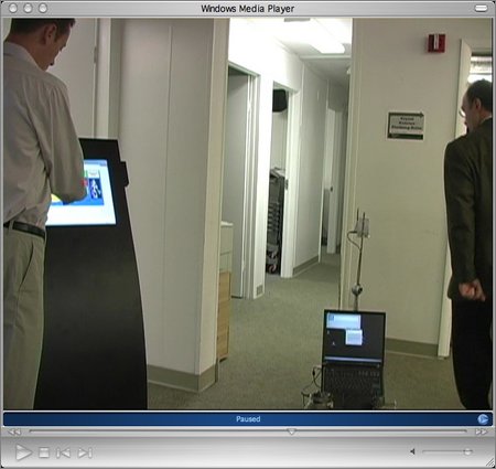 Uri Kartoun driving an ER1 with a touch screen