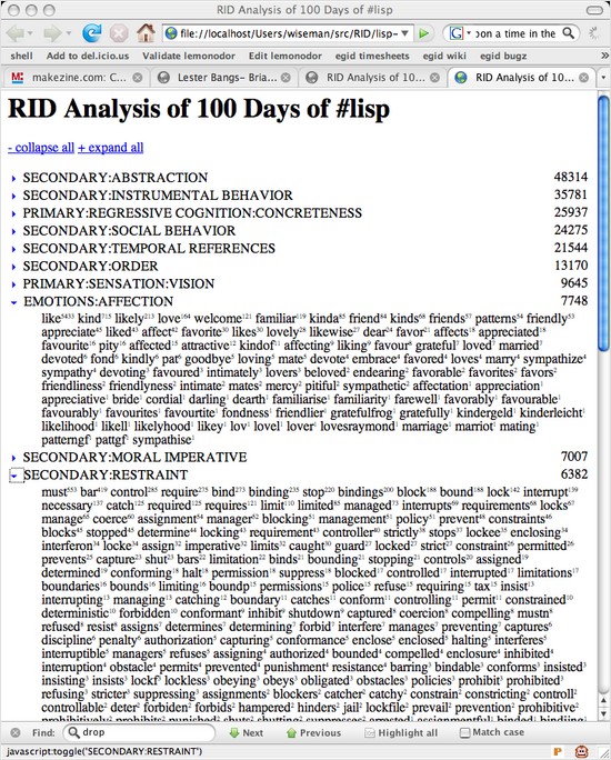 RID report screenshot