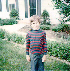 me and my pet robin, age 5