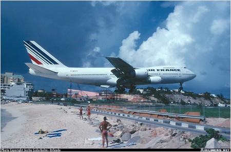 they're a little squeezed on airport space on st. maartens island
