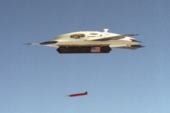 x-45 drops bomb